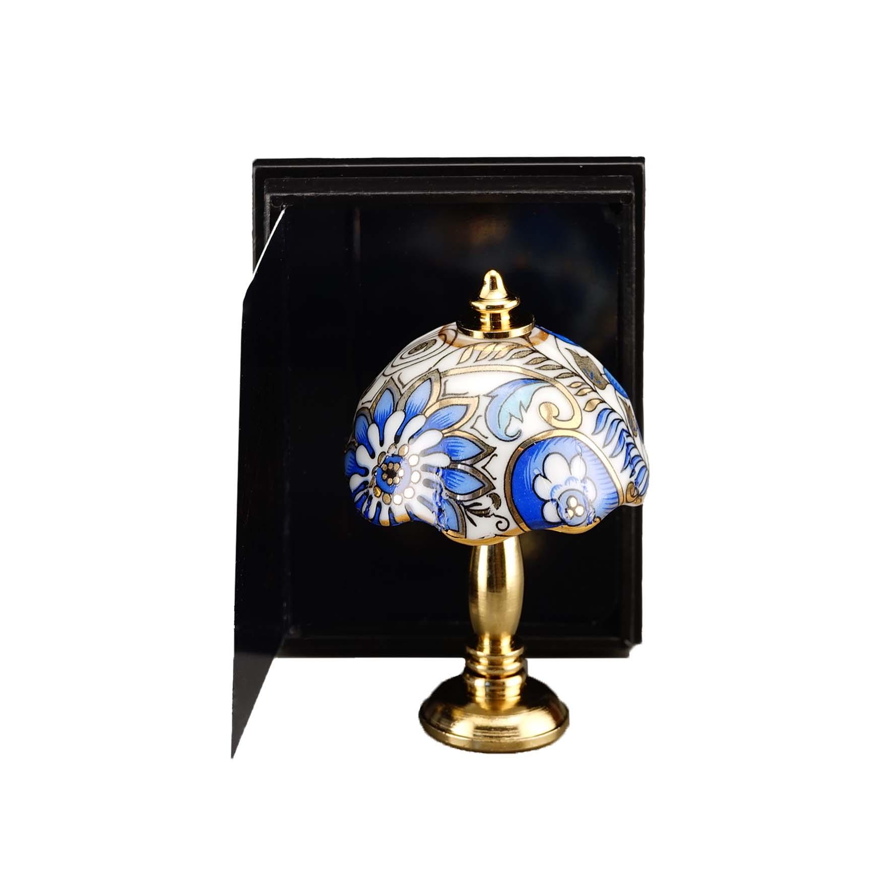 Antike Lampe - Dekor Blauer Traum