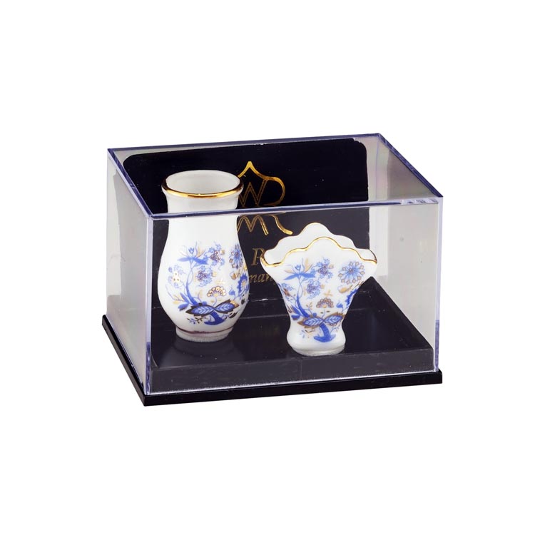 Fächervase und Bodenvase - Dekor Goldzwiebel