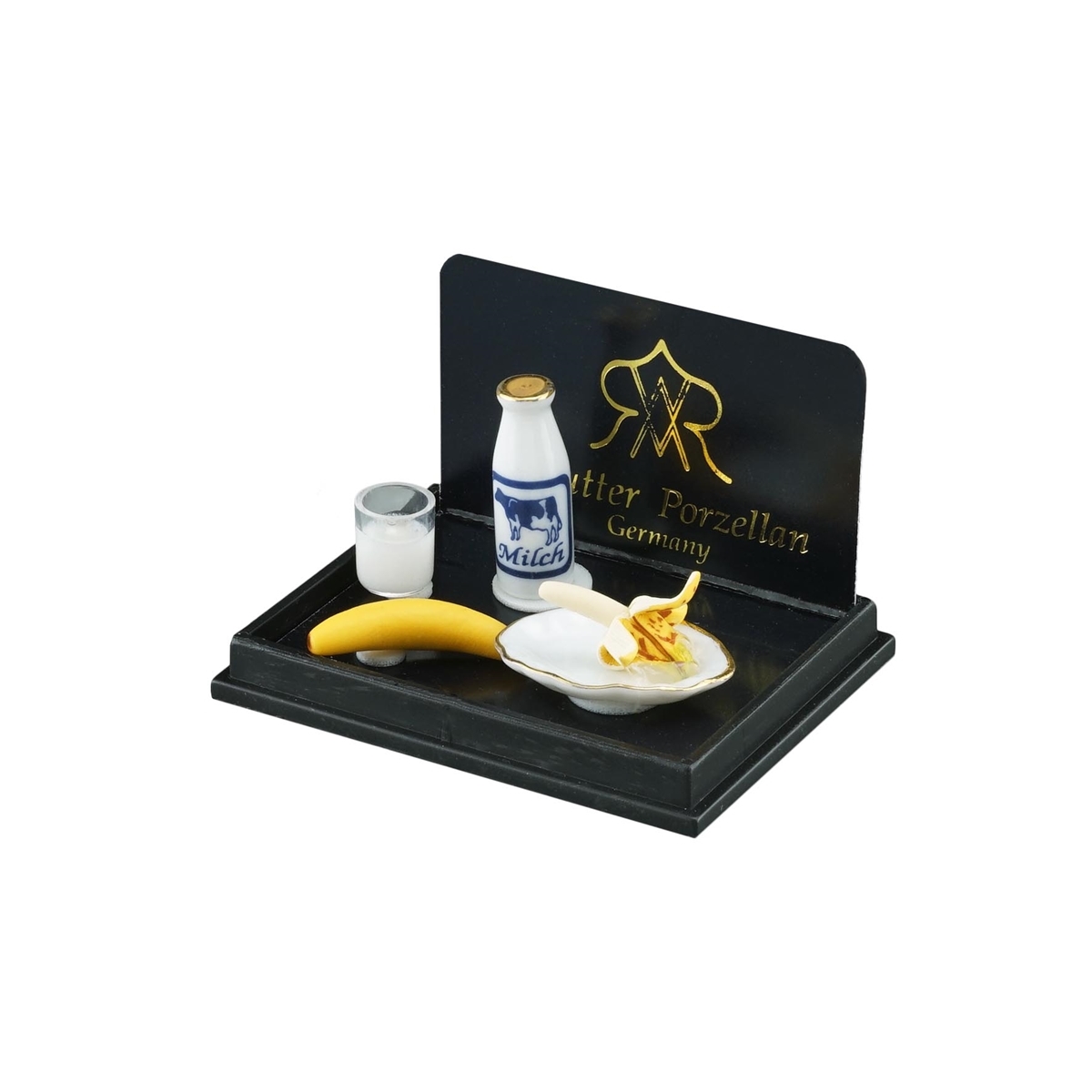 Bananenmilch mit einem Glas Milch