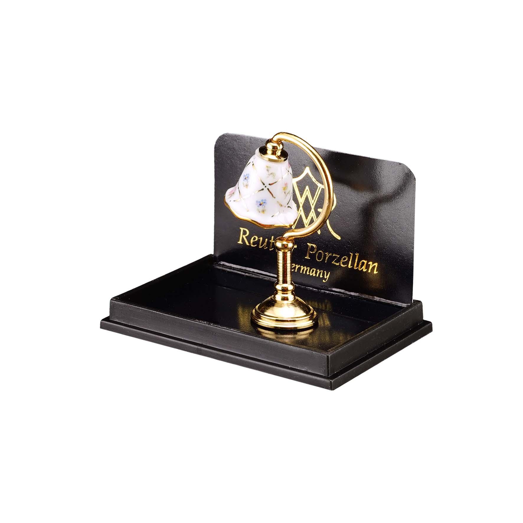 Nachttischlampe - Dekor Gold-Karo