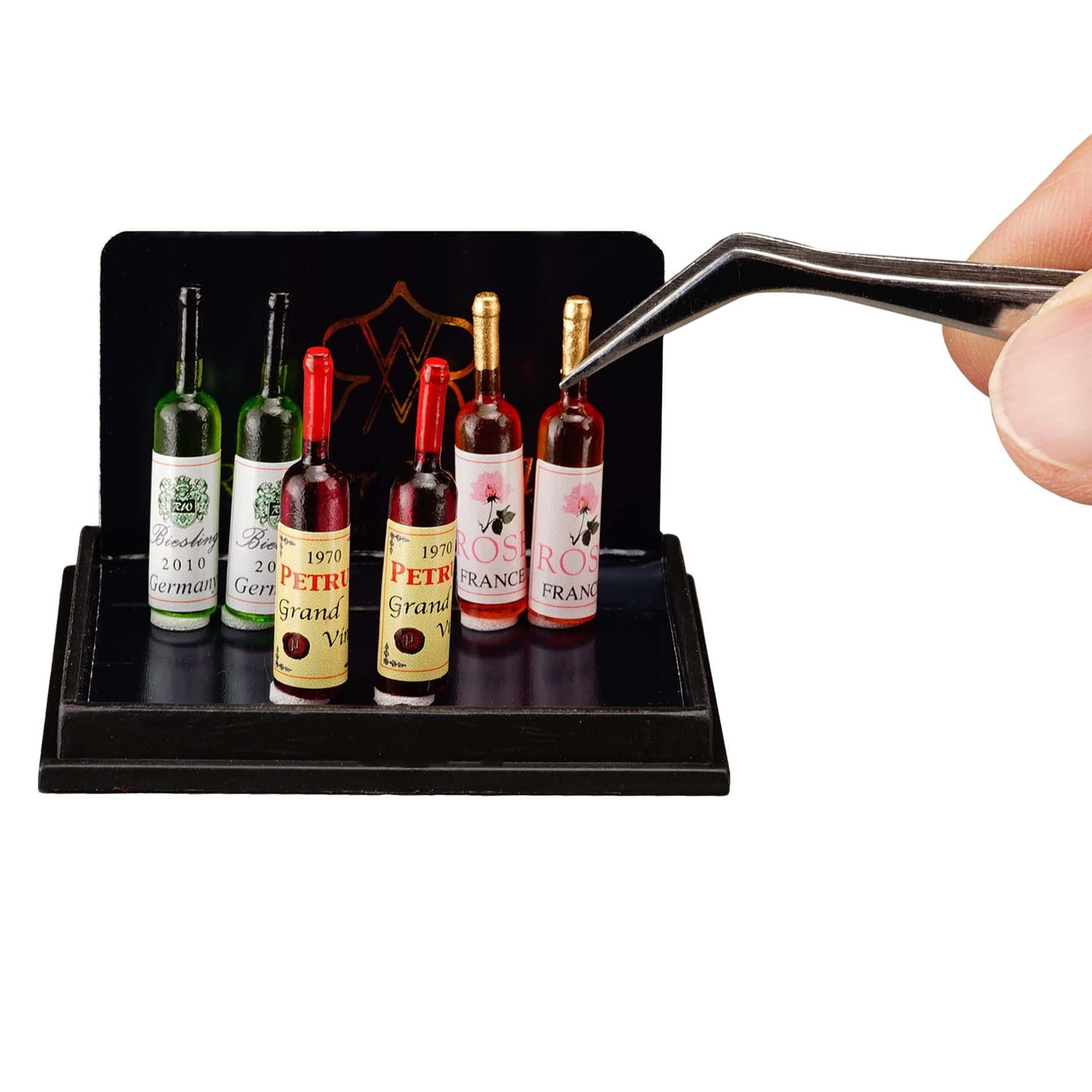 6 Weinflaschen - Rot, Rosé und Weißwein