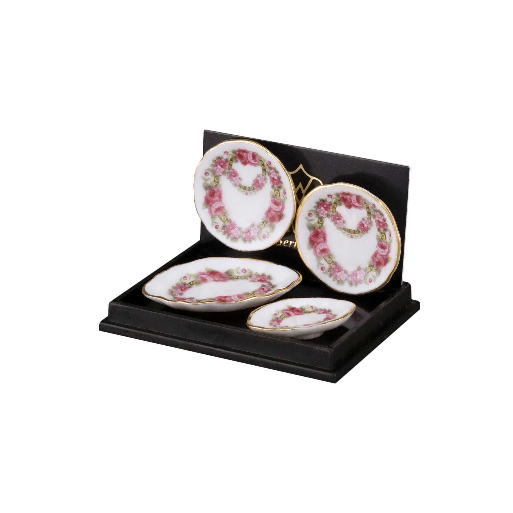 2 Speisegedecke - Dekor "Rosenband"