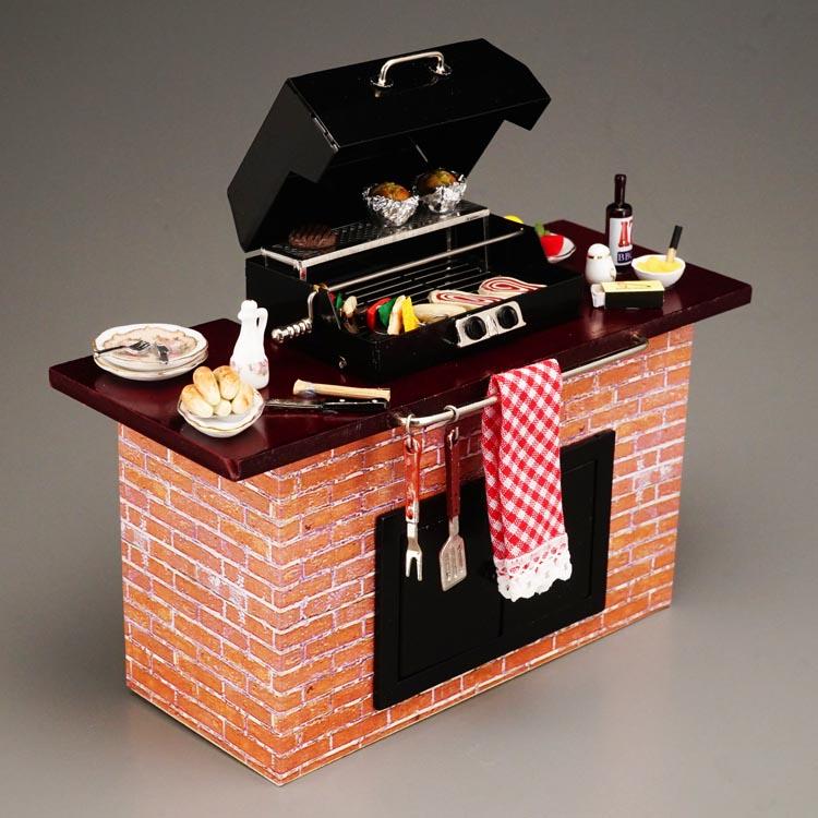 Barbecuegrill dekoriert