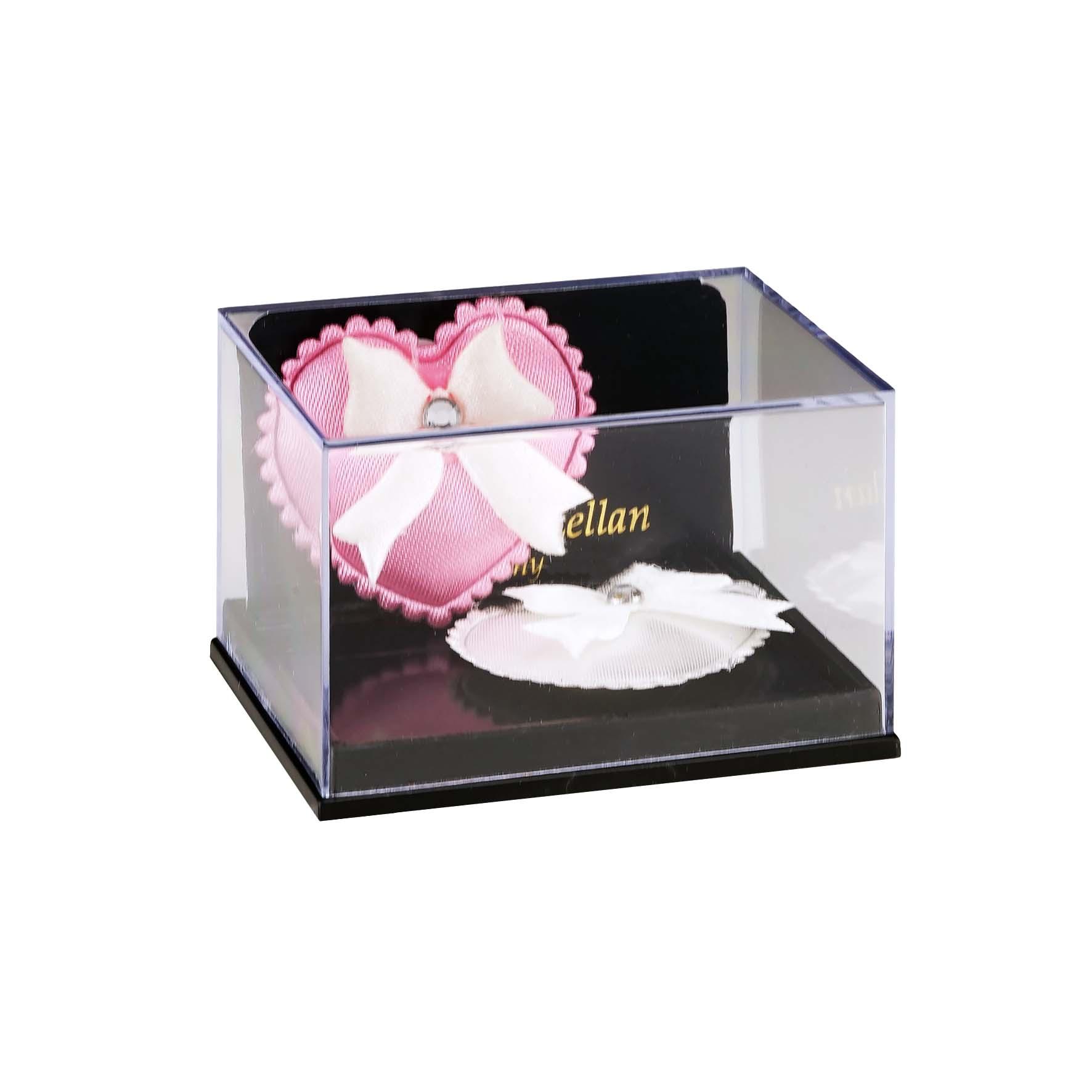 2 Herzkissen - rosa und weiß