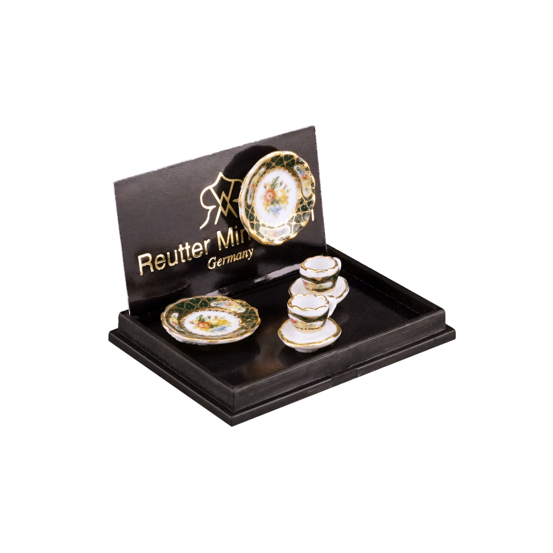 2 Kaffeegedecke - Dekor "Irisch"