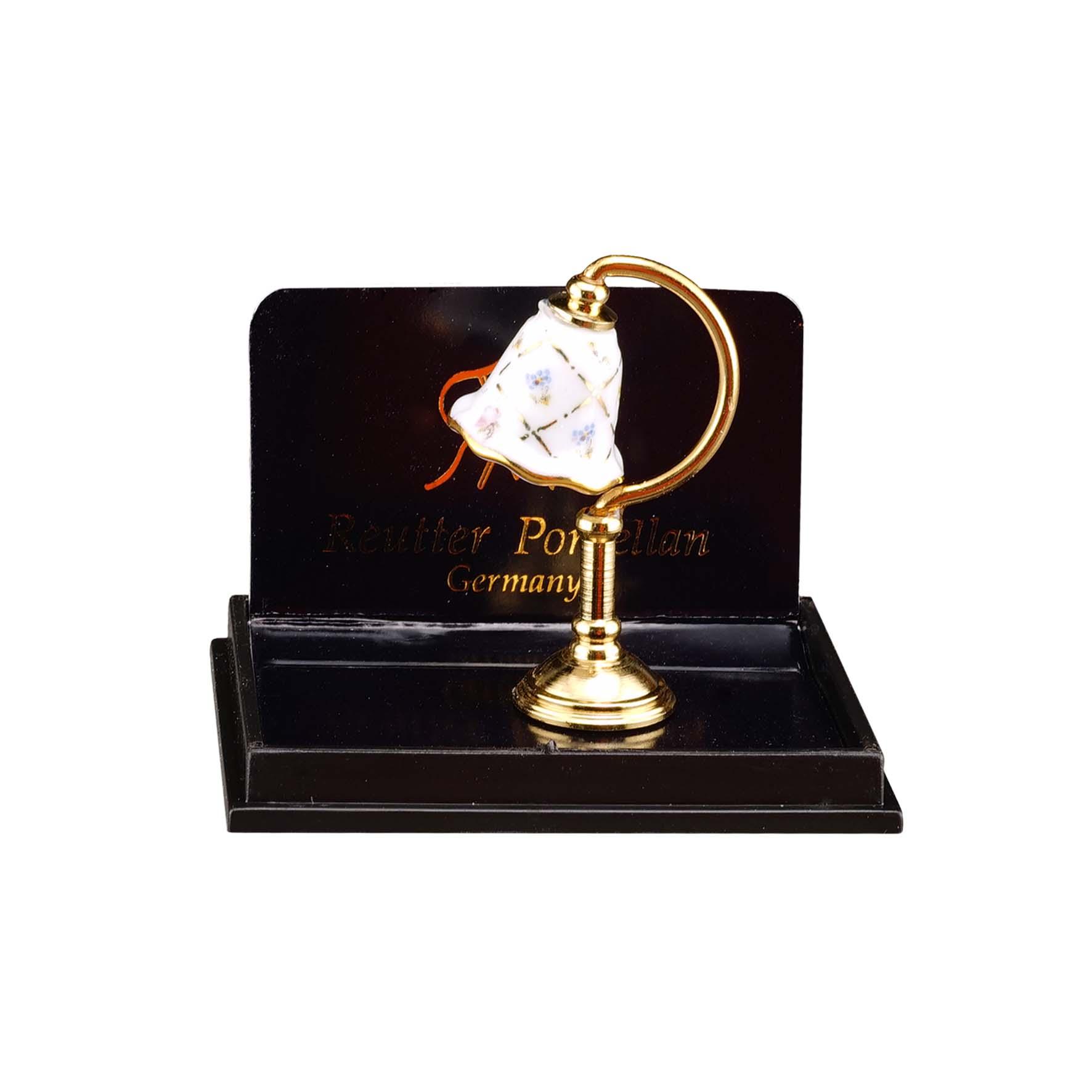 Nachttischlampe - Dekor Gold-Karo