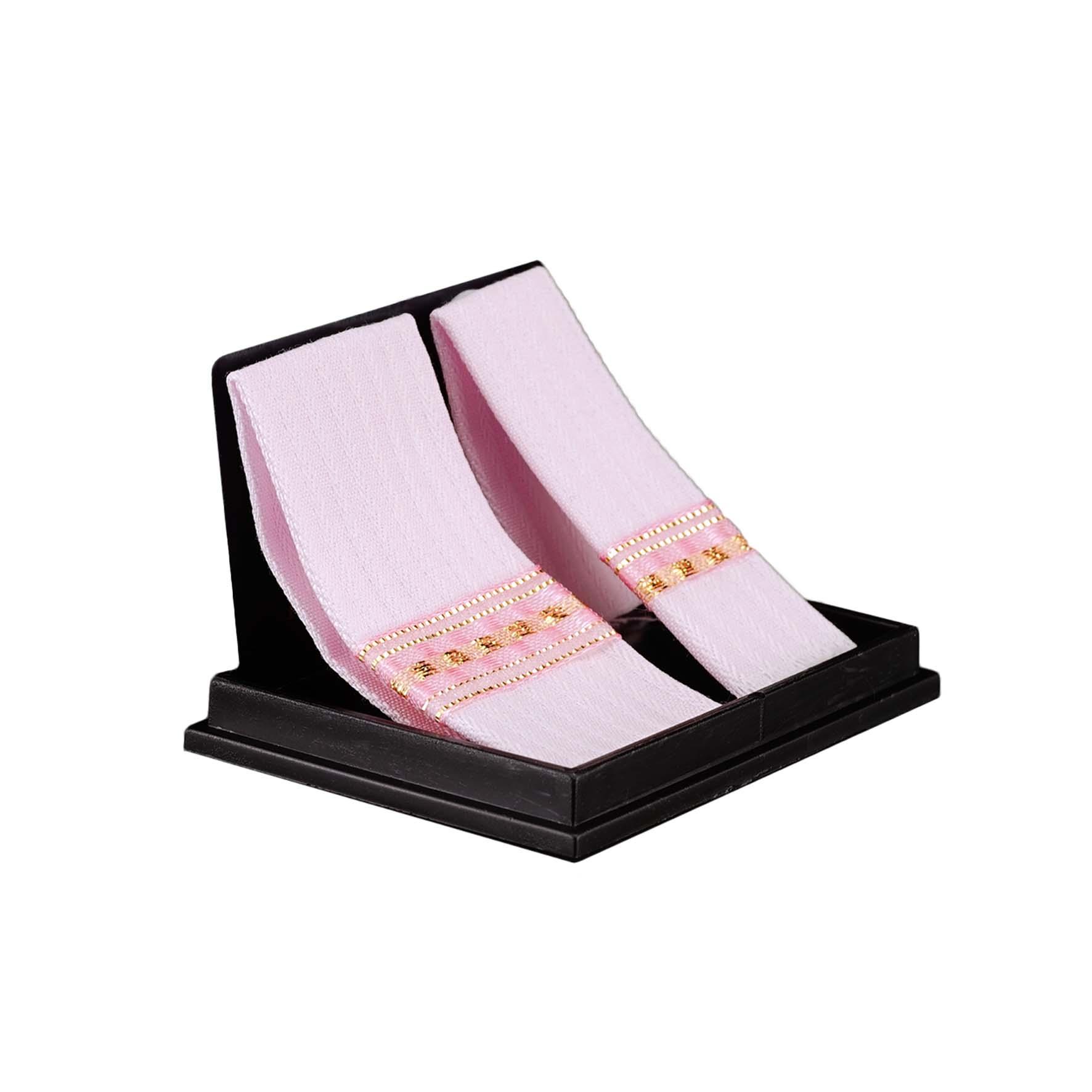 Handtuchset - Rosé mit goldenen Ornamenten