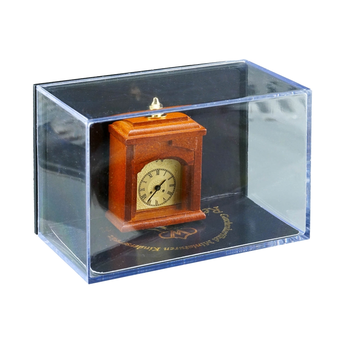 Holzuhr funktionierend mit Batterie in Miniaturform