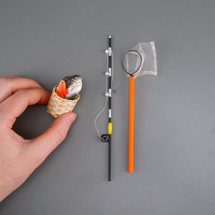Fischangel mit Kescher