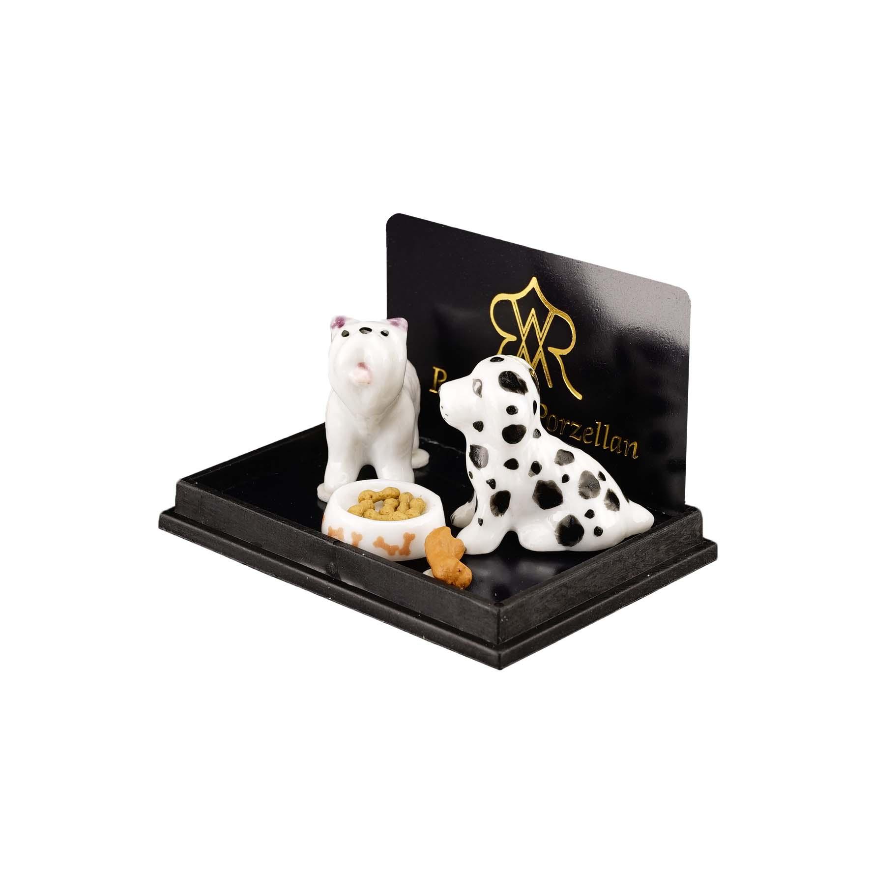 Kleine Hunde mit Napf