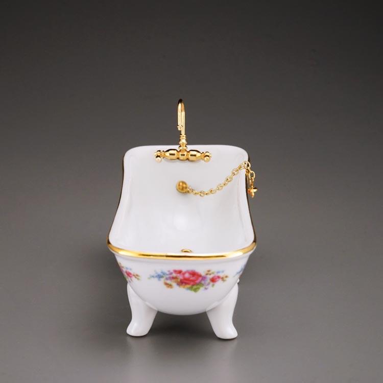 Badewanne - Dekor Dresdner Rose