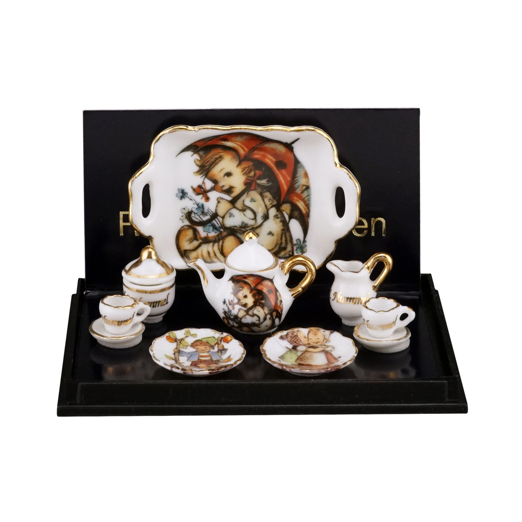 Kaffeeservice mit Tablett - Hummel "Farbkunst"