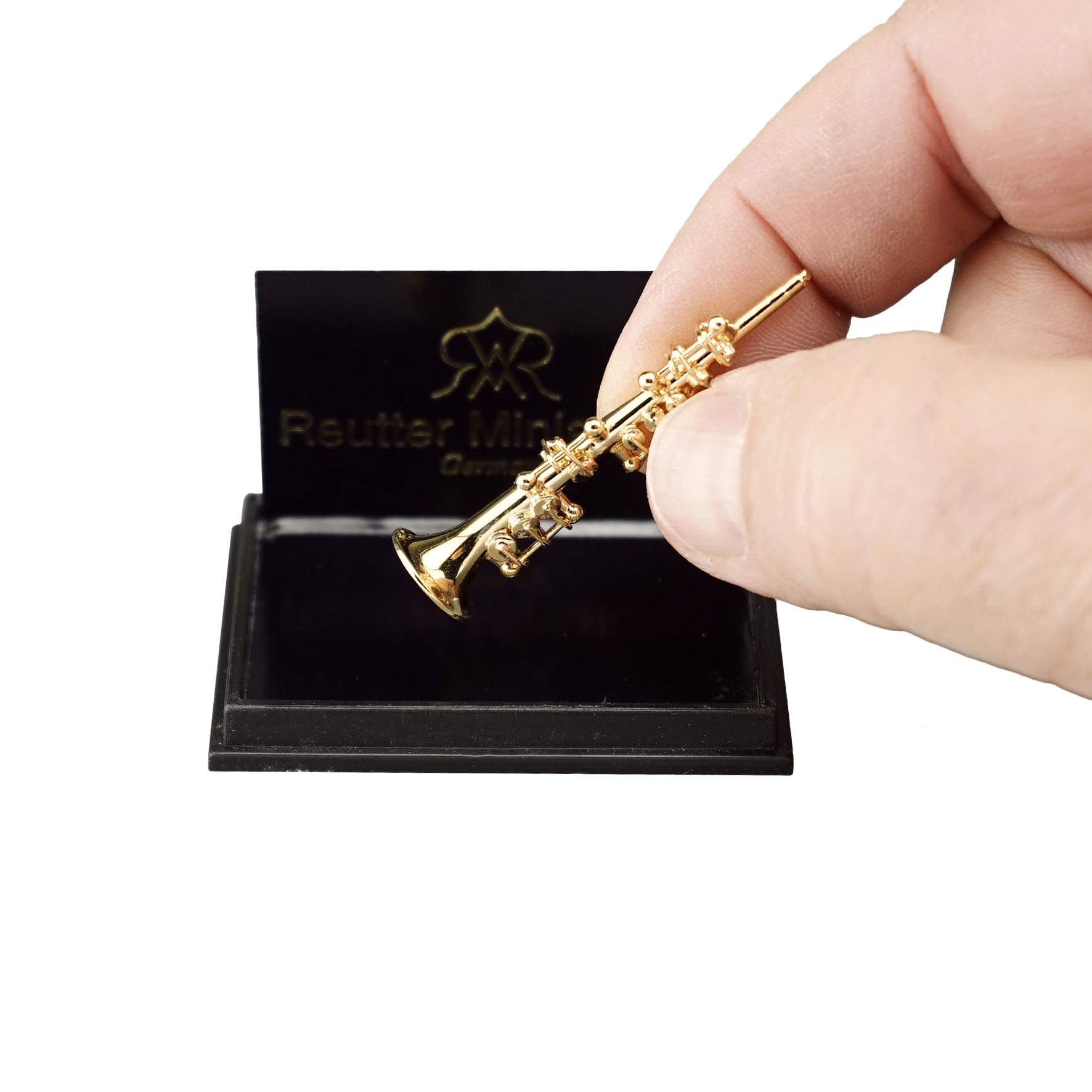 Goldene Klarinette aus Metall
