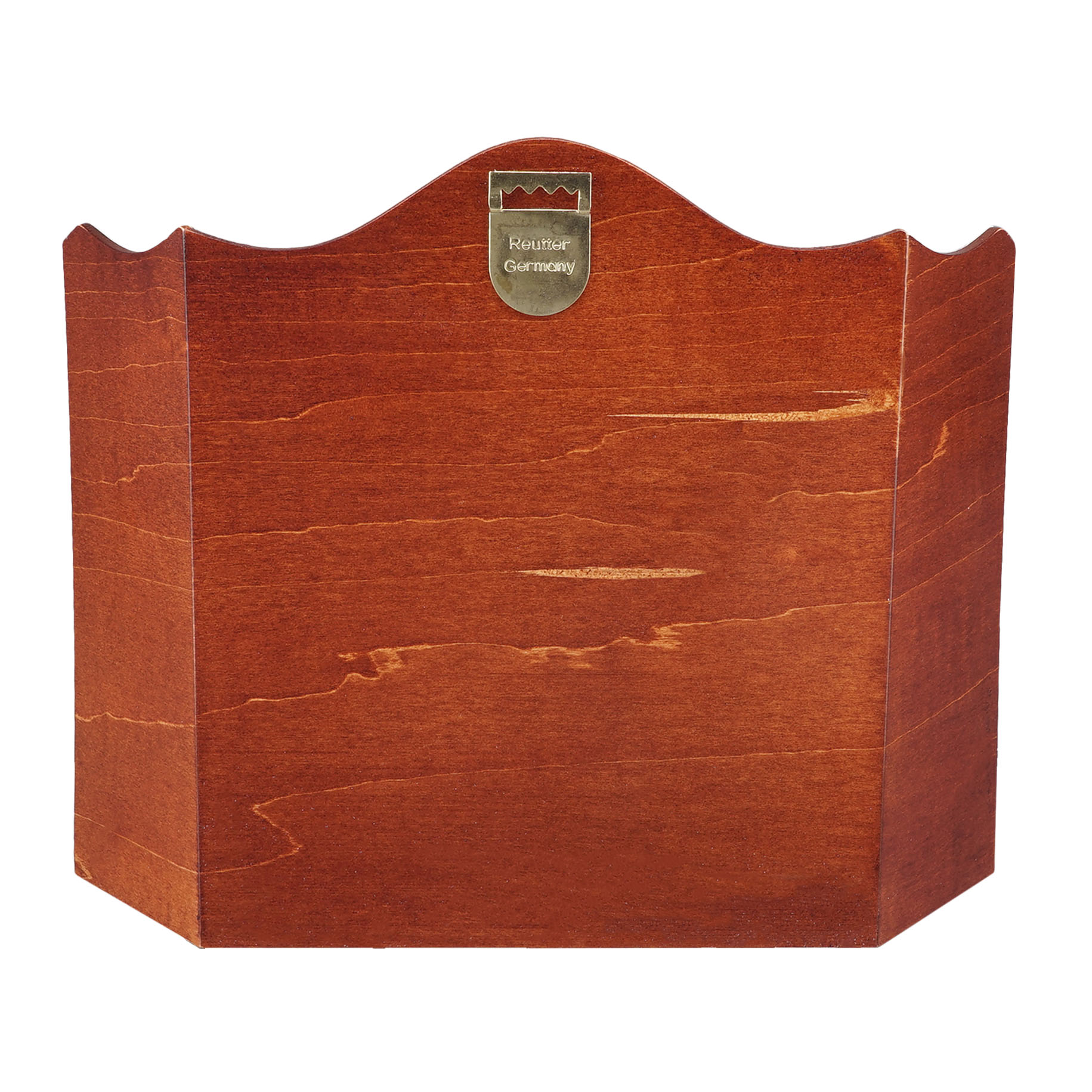 Holz Display mit rosa Tapete - leer