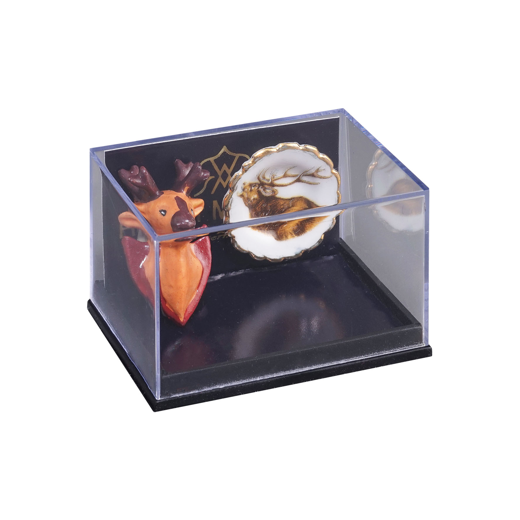 kleiner Wandschmuck "Jagd" mit Geweih und Hirschteller
