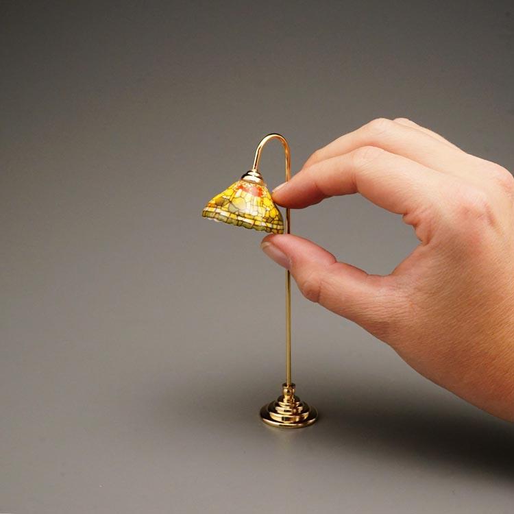 Gebogene Stehlampe - Dekor Tiffany Herbst