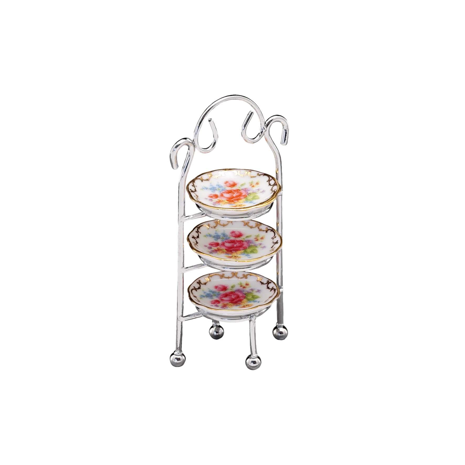 Kuchenetagere aus Metall mit 3 Tellern