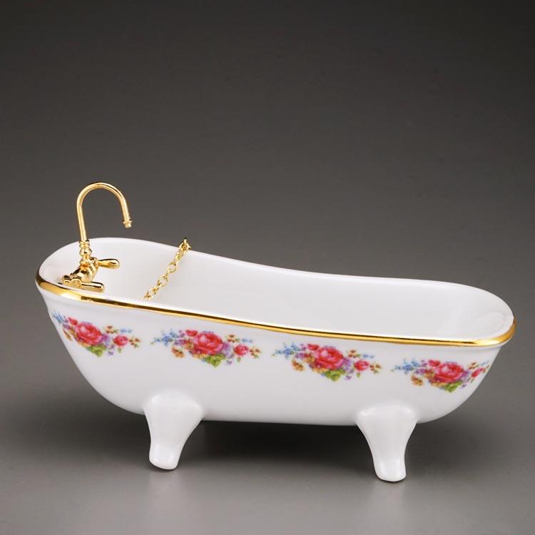 Badewanne - Dekor Dresdner Rose