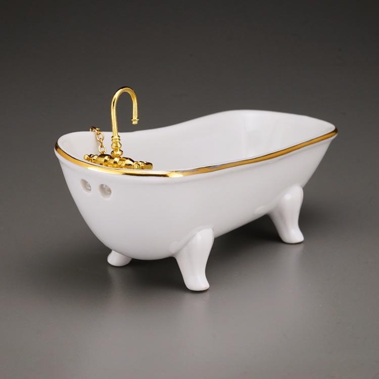 Badewanne - Dekor Weiß