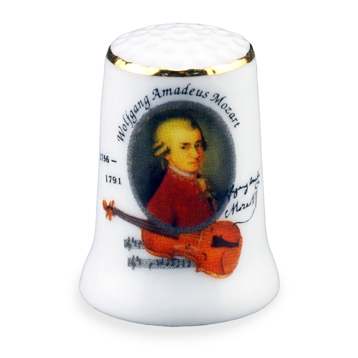Fingerhut Porzellan "Wolfgang Amadeus Mozart"