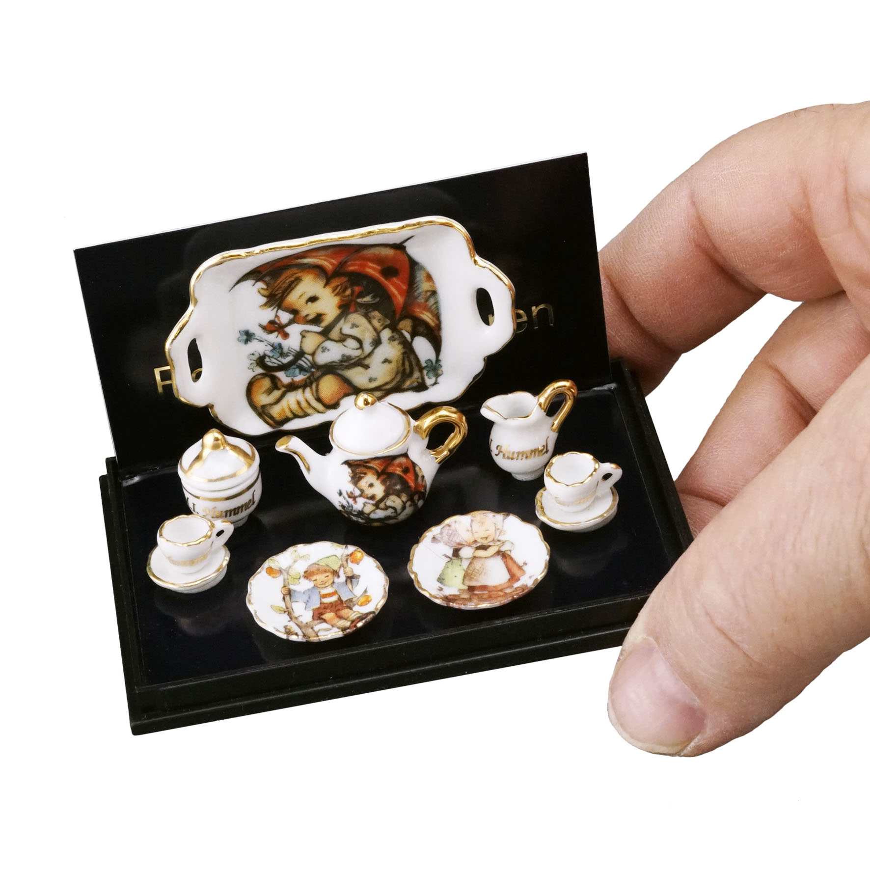 Kaffeeservice mit Tablett - Hummel "Farbkunst"