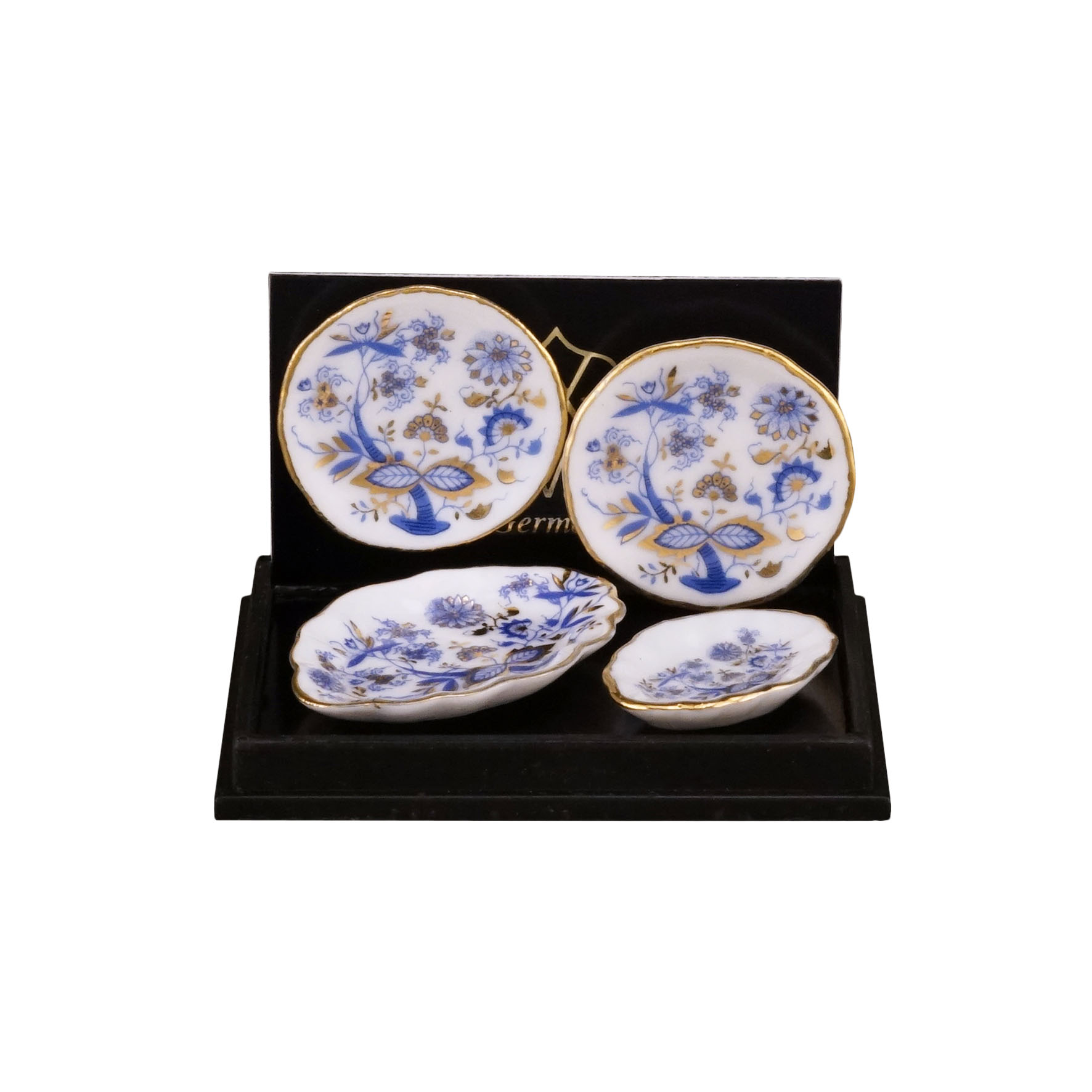 2 Speisegedecke - Dekor "Gold Zwiebel"