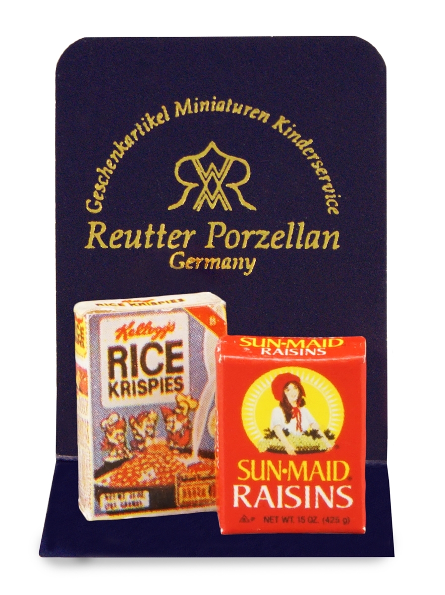 Einzelminiatur Rosinen + Cornflakes Packung