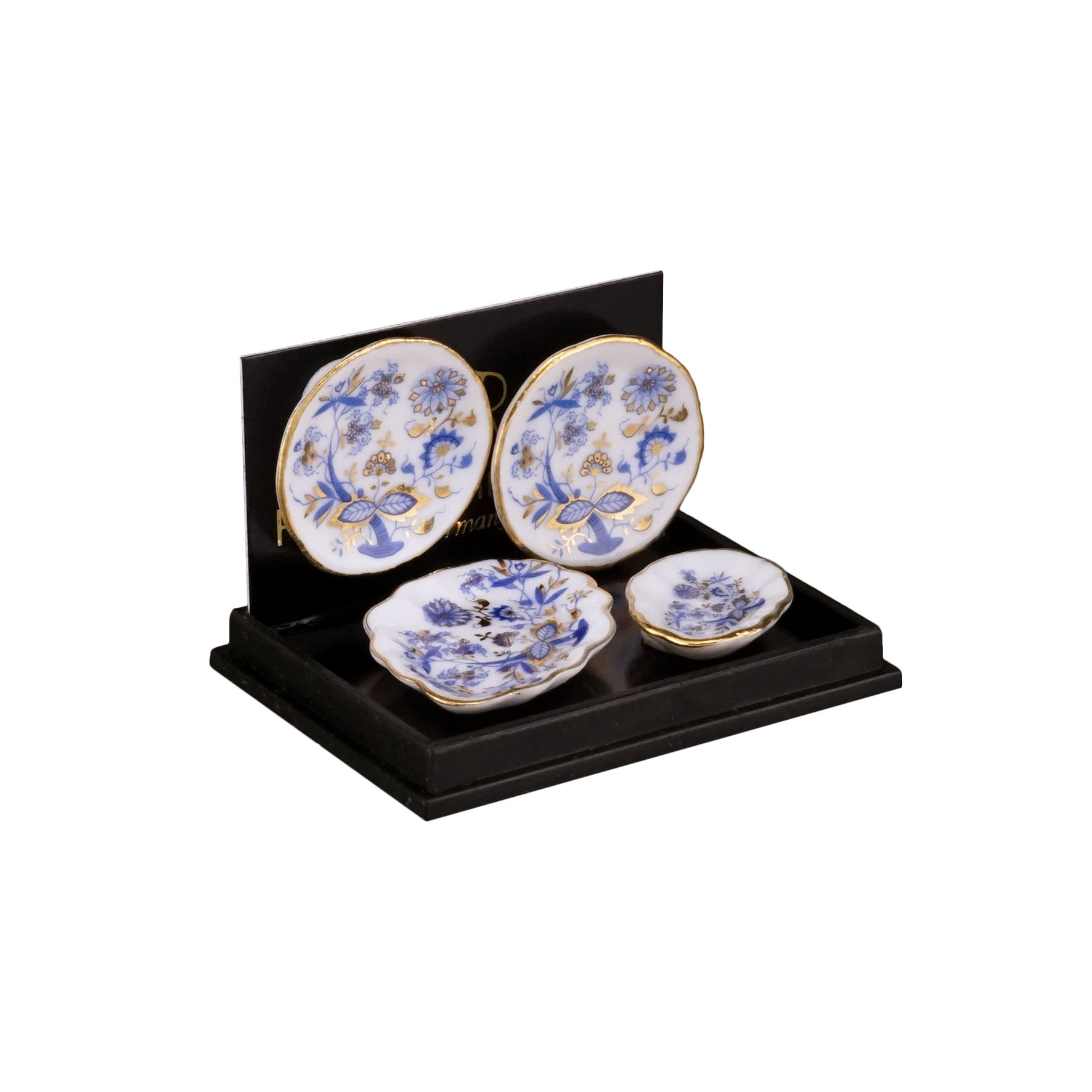 2 Speisegedecke - Dekor "Gold Zwiebel"