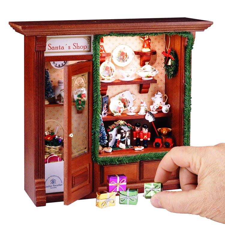 Weihnachtsladen mit Beleuchtung