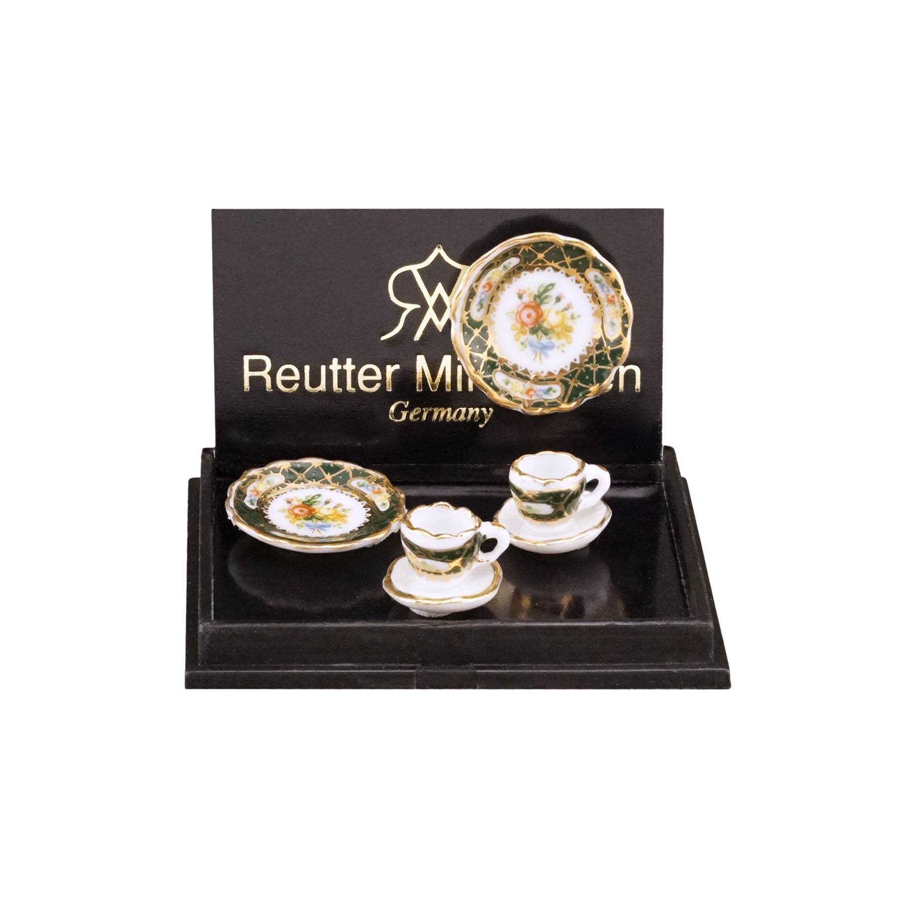2 Kaffeegedecke - Dekor "Irisch"