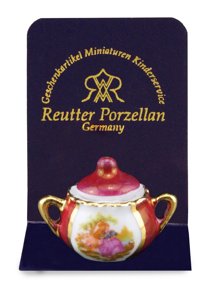 Einzelminiatur Rote Lüstersuppenschüssel