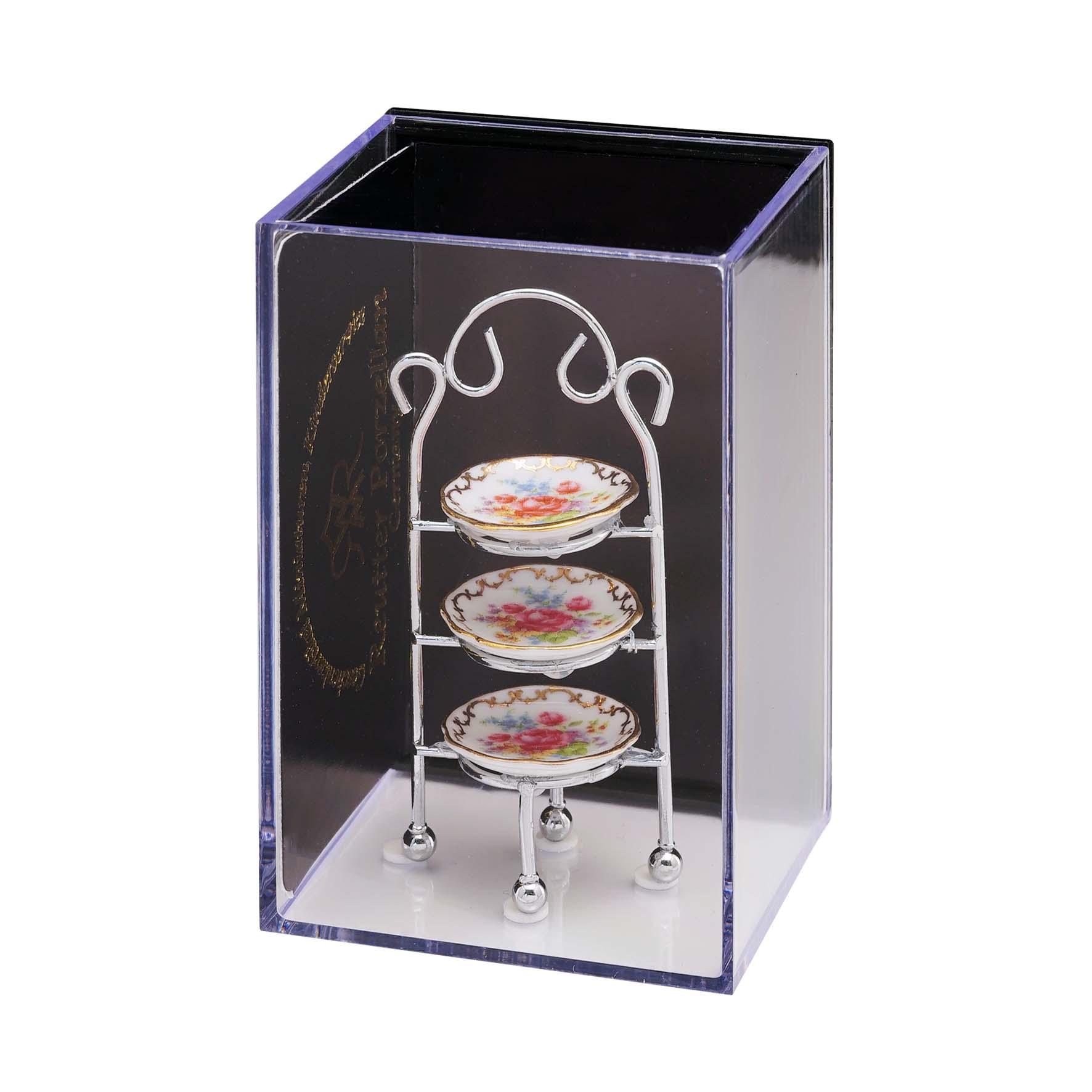Kuchenetagere aus Metall mit 3 Tellern