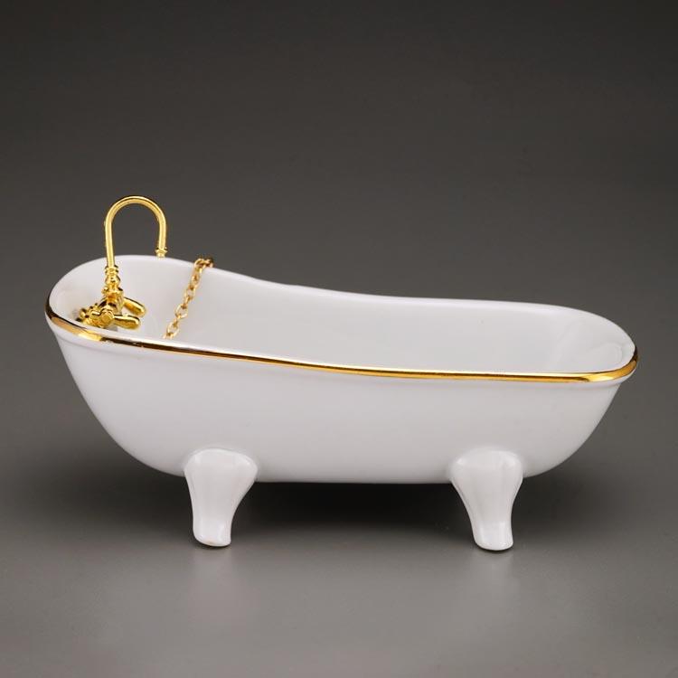 Badewanne - Dekor Weiß