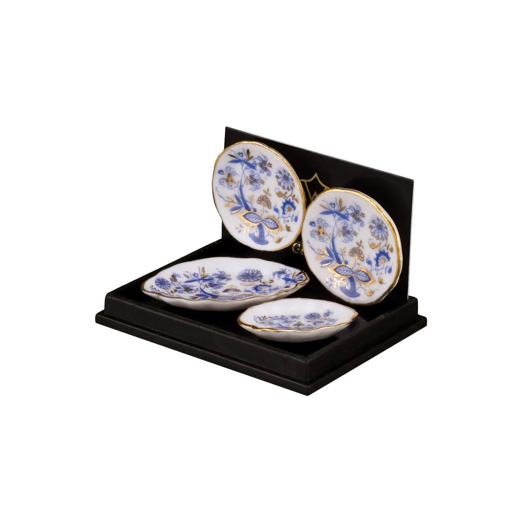 2 Speisegedecke - Dekor "Gold Zwiebel"