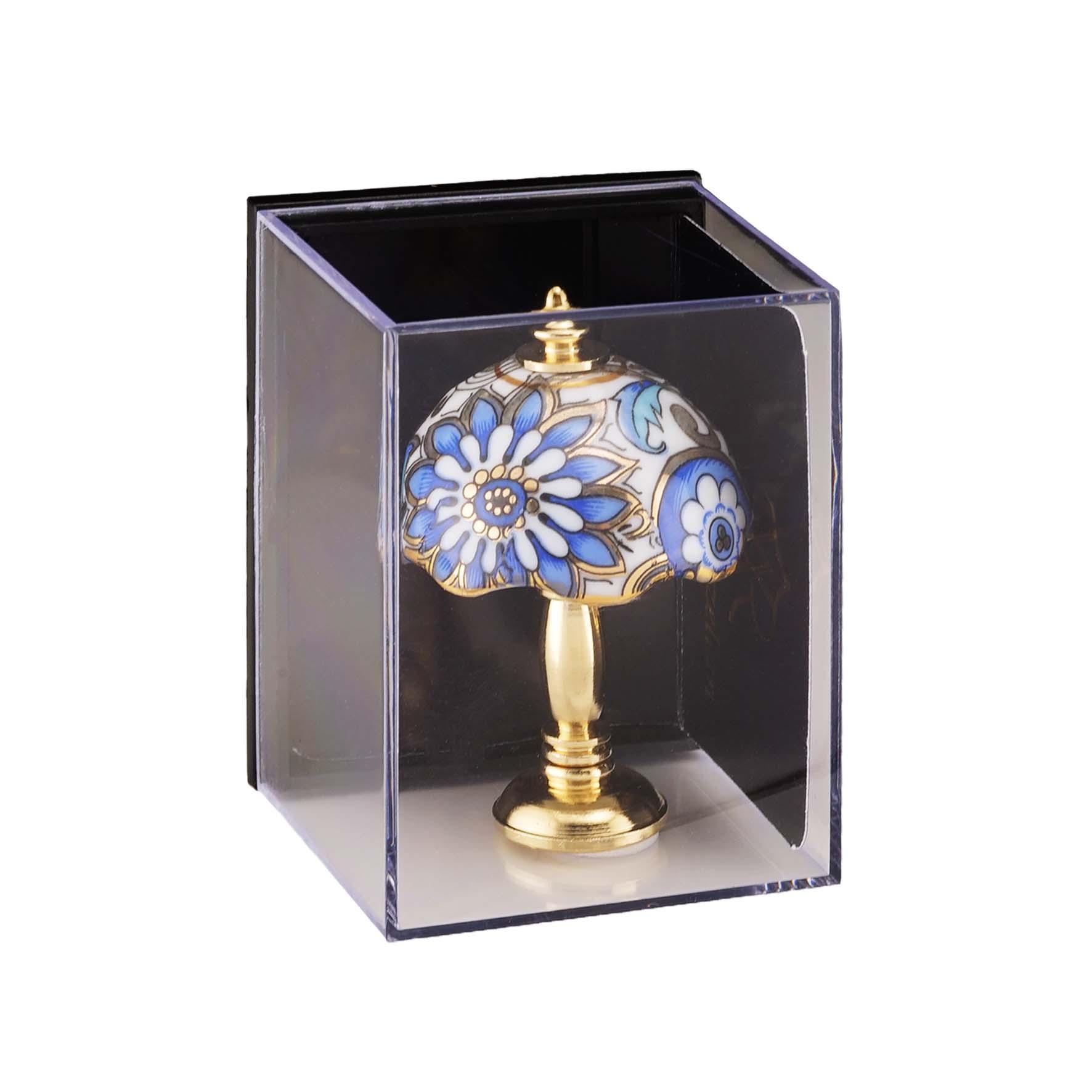Antike Lampe - Dekor Blauer Traum