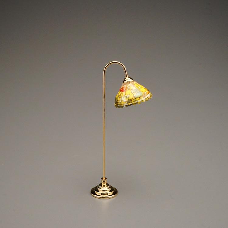 Gebogene Stehlampe - Dekor Tiffany Herbst