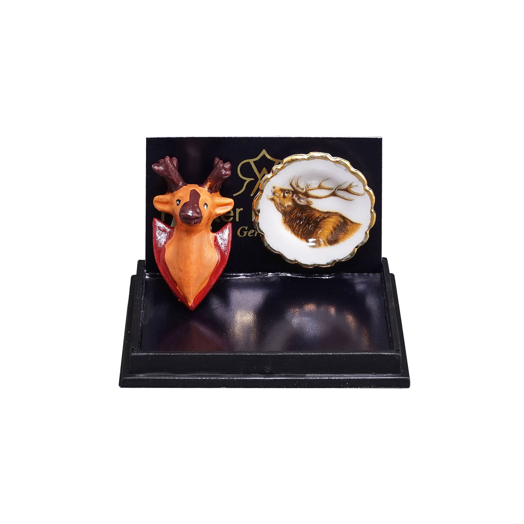kleiner Wandschmuck "Jagd" mit Geweih und Hirschteller