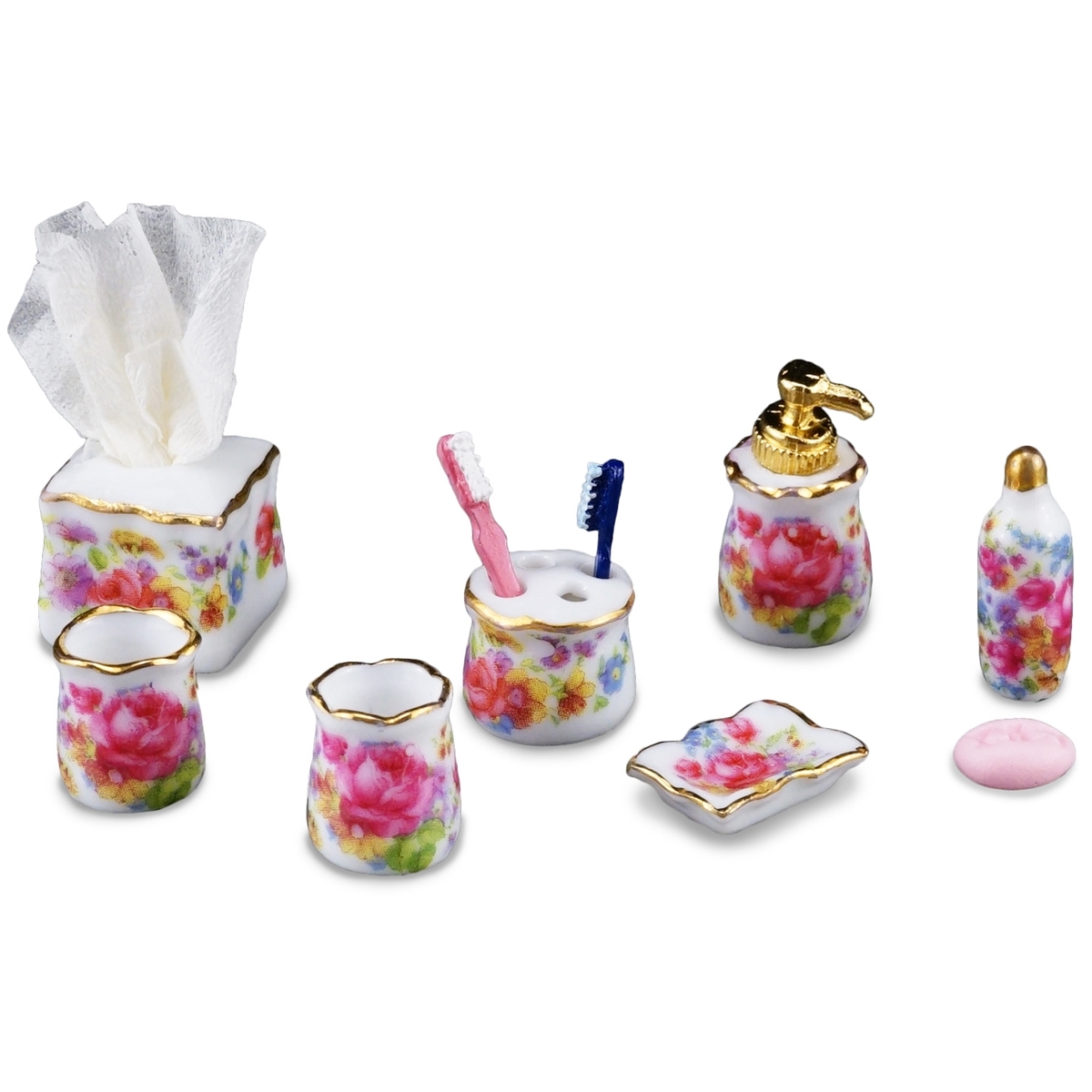 Badezimmer Accessoires - Dekor Dresdner Rose