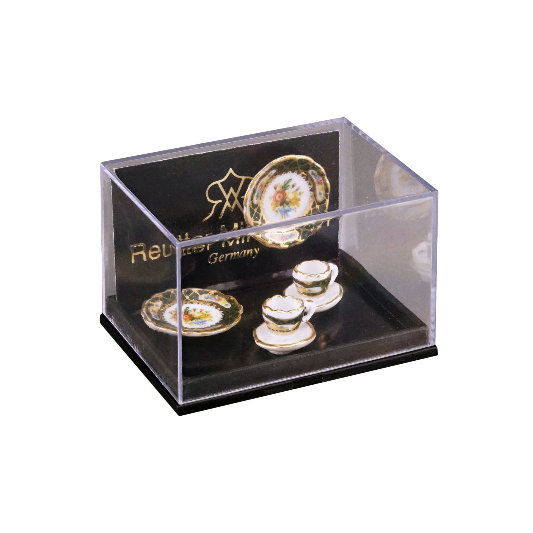 2 Kaffeegedecke - Dekor "Irisch"
