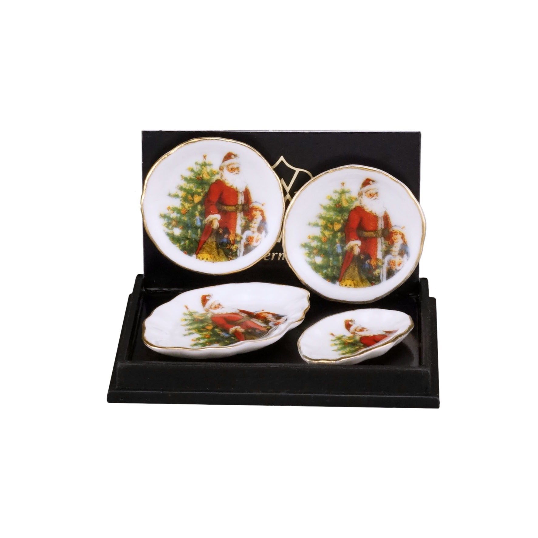 2 Speisegedecke - Dekor "Weihnachtsmann"