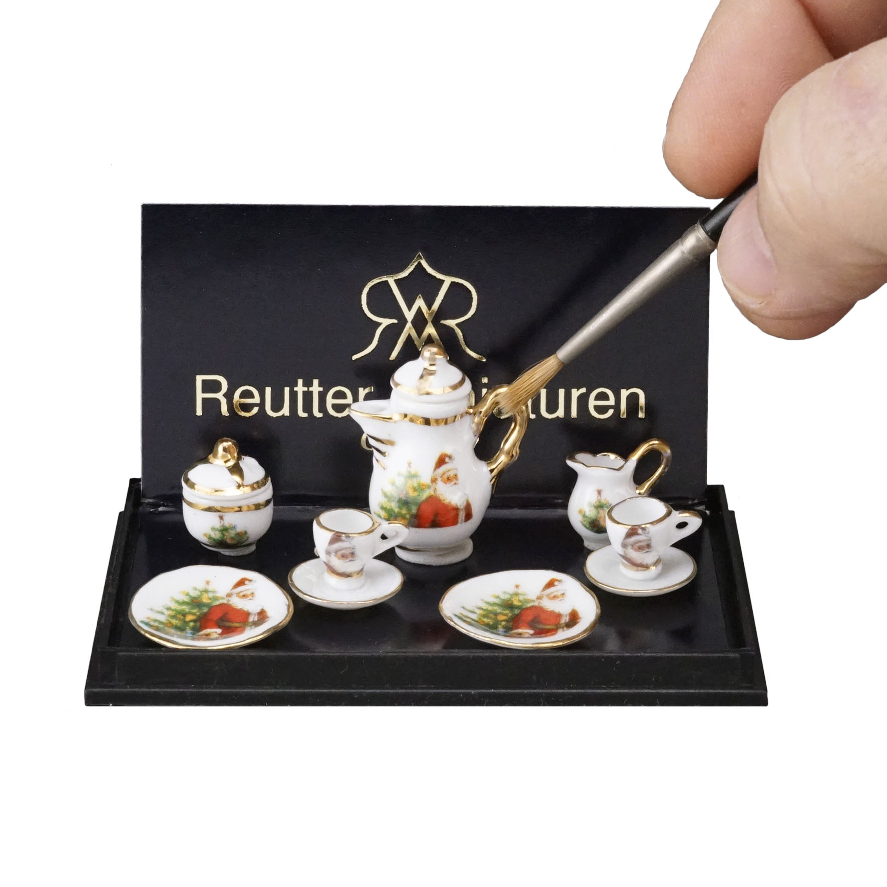 Kaffeeservice 2 Personen - Dekor "Weihnachtsmann"