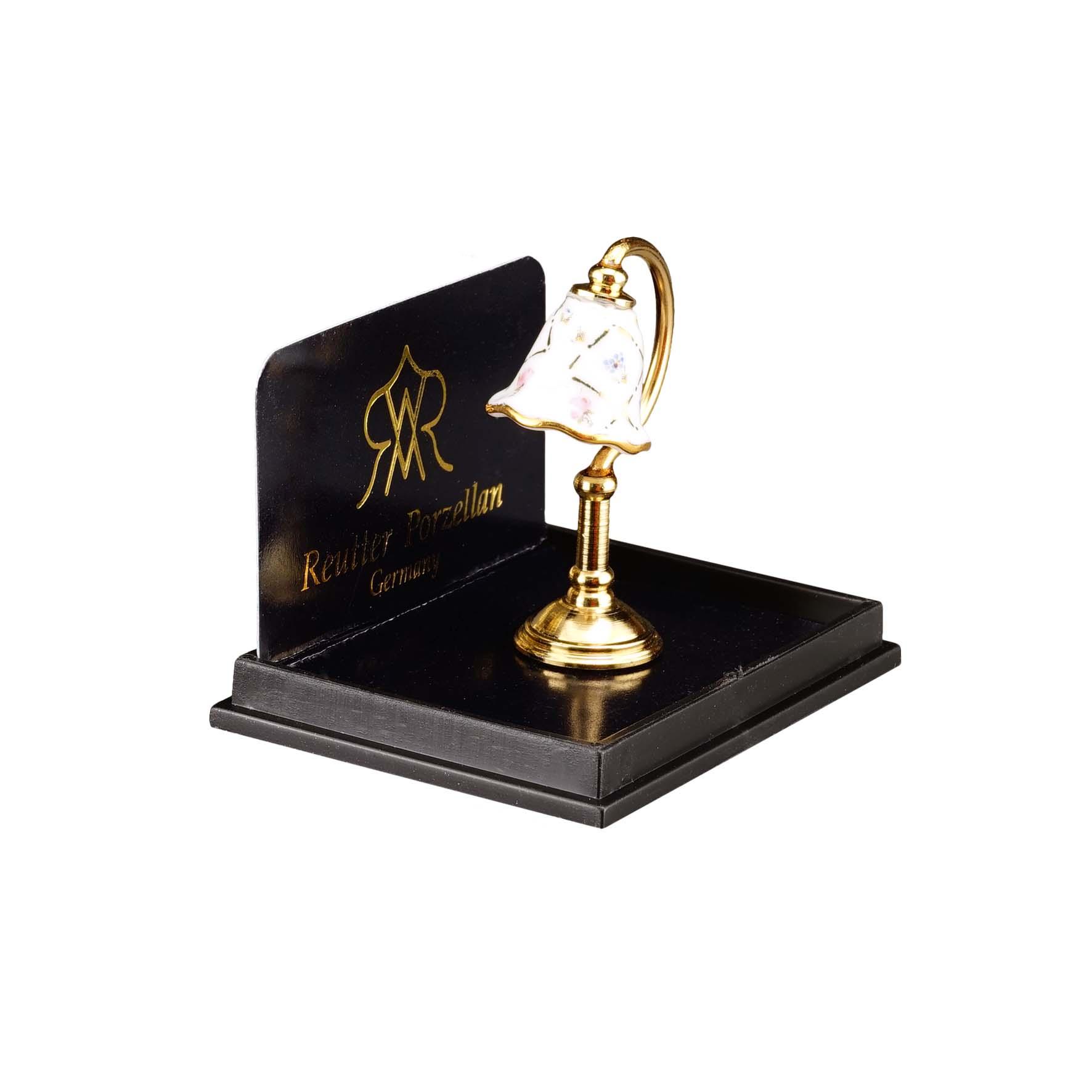 Nachttischlampe - Dekor Gold-Karo