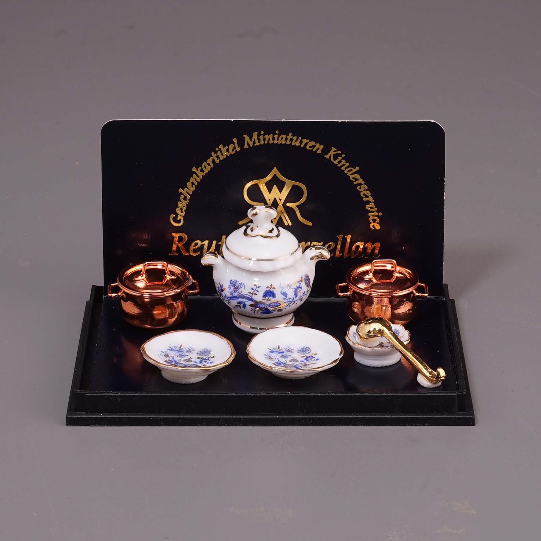 Suppenset Goldzwiebel für Zwei mit Kupfertöpfen
