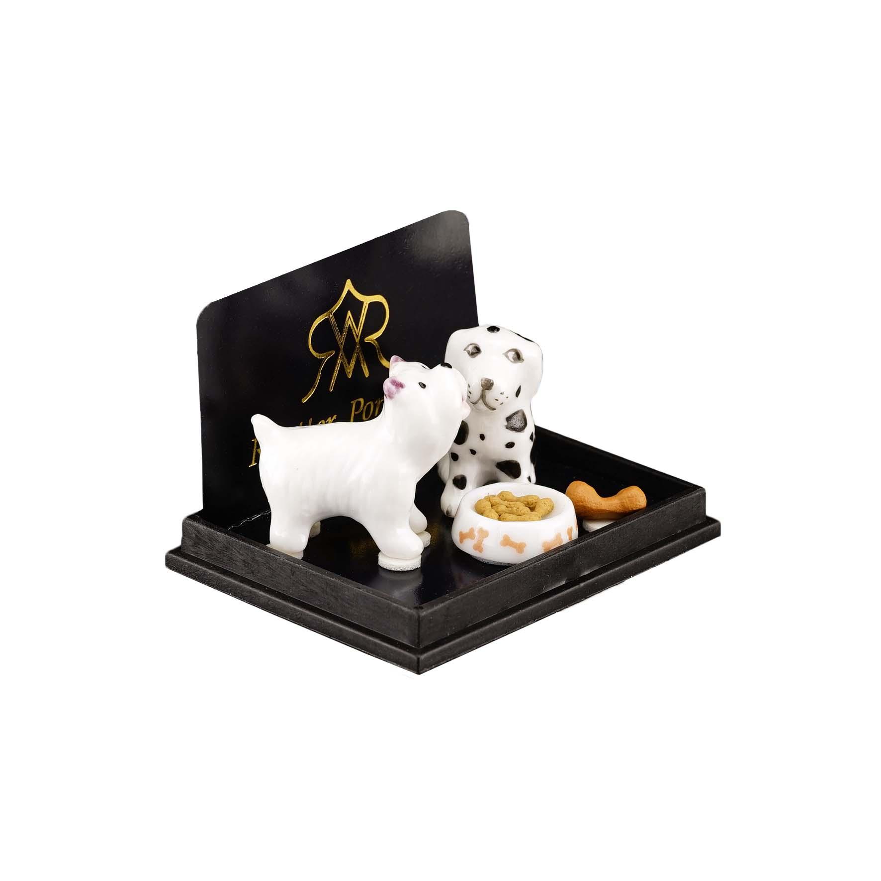 Kleine Hunde mit Napf
