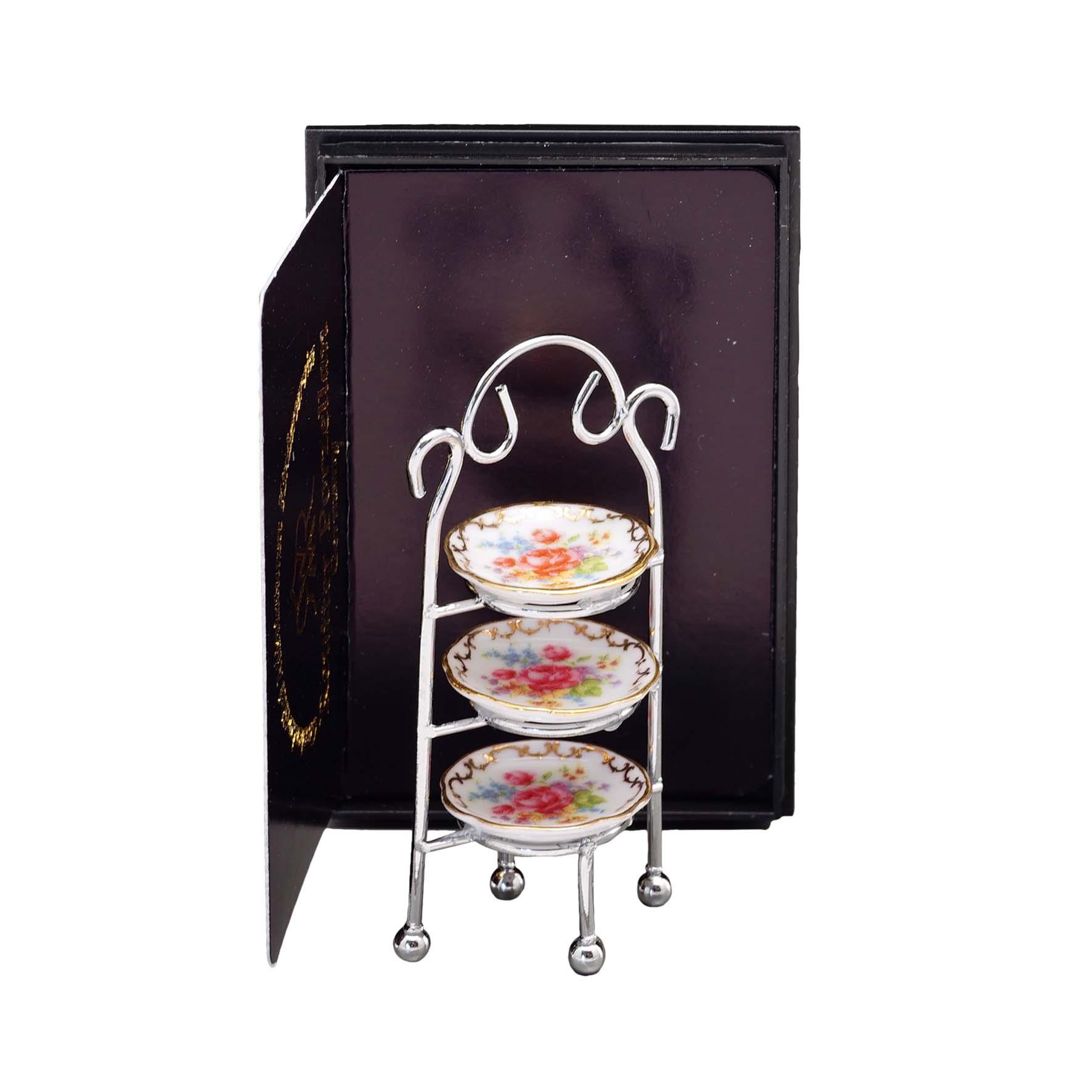 Kuchenetagere aus Metall mit 3 Tellern