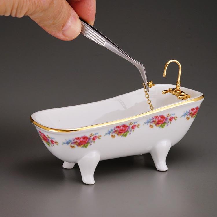 Badewanne - Dekor Dresdner Rose