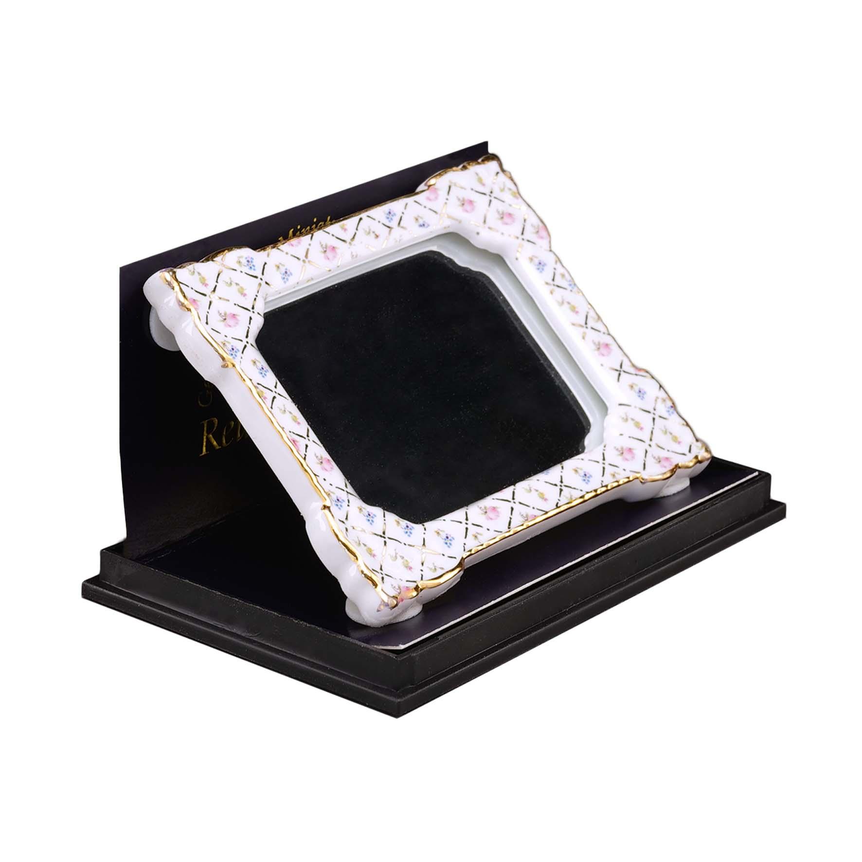 Wandspiegel mit Goldverzierung Viereckig - Dekor Gold-Karo