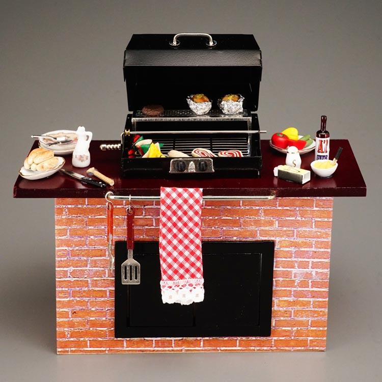 Barbecuegrill dekoriert