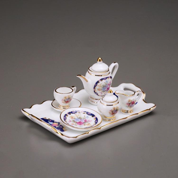 Teeservice auf Tablett - Dekor Royal Blau - Größe 1:10