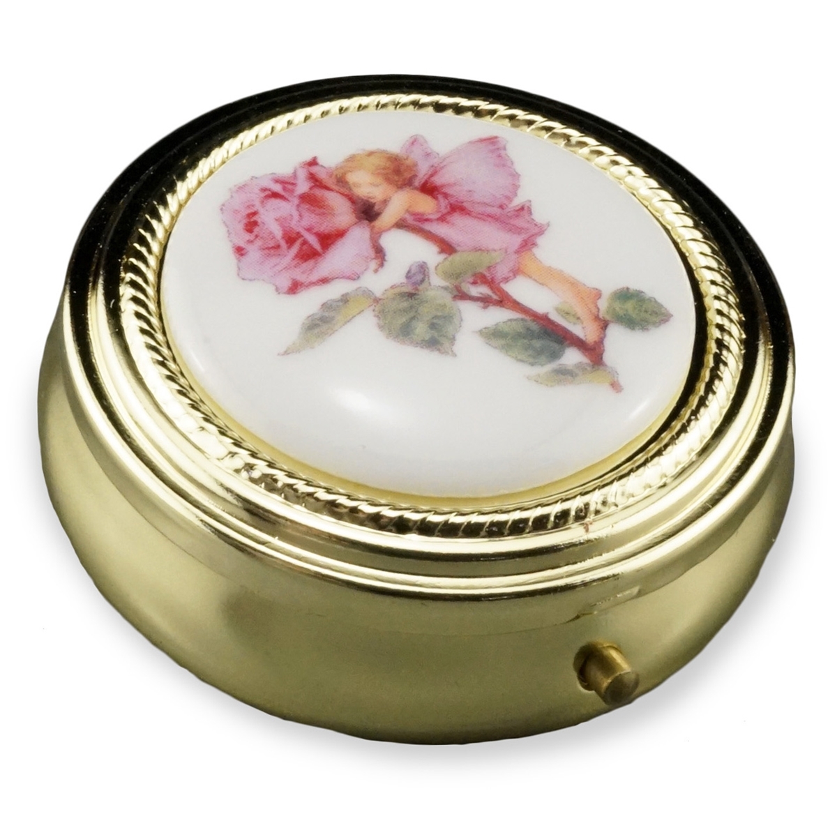 Pillendose groß "Elfe Rose"